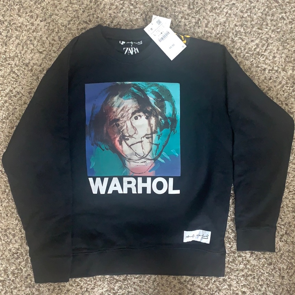 Zara X Andy Warhol sweatshirt. Size L.